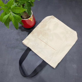 Túi vải canvas mẫu trơn màu kem - MT13